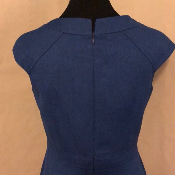 David Meister - Blue Textured Sheath - Picture 5 of 7